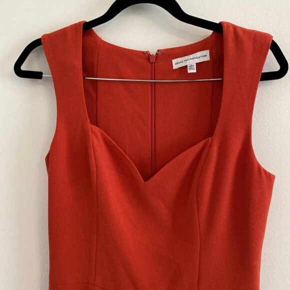 Dress the Population Monroe Side Slit Gown  Poppy Orange Size Large - Picture 4 of 10